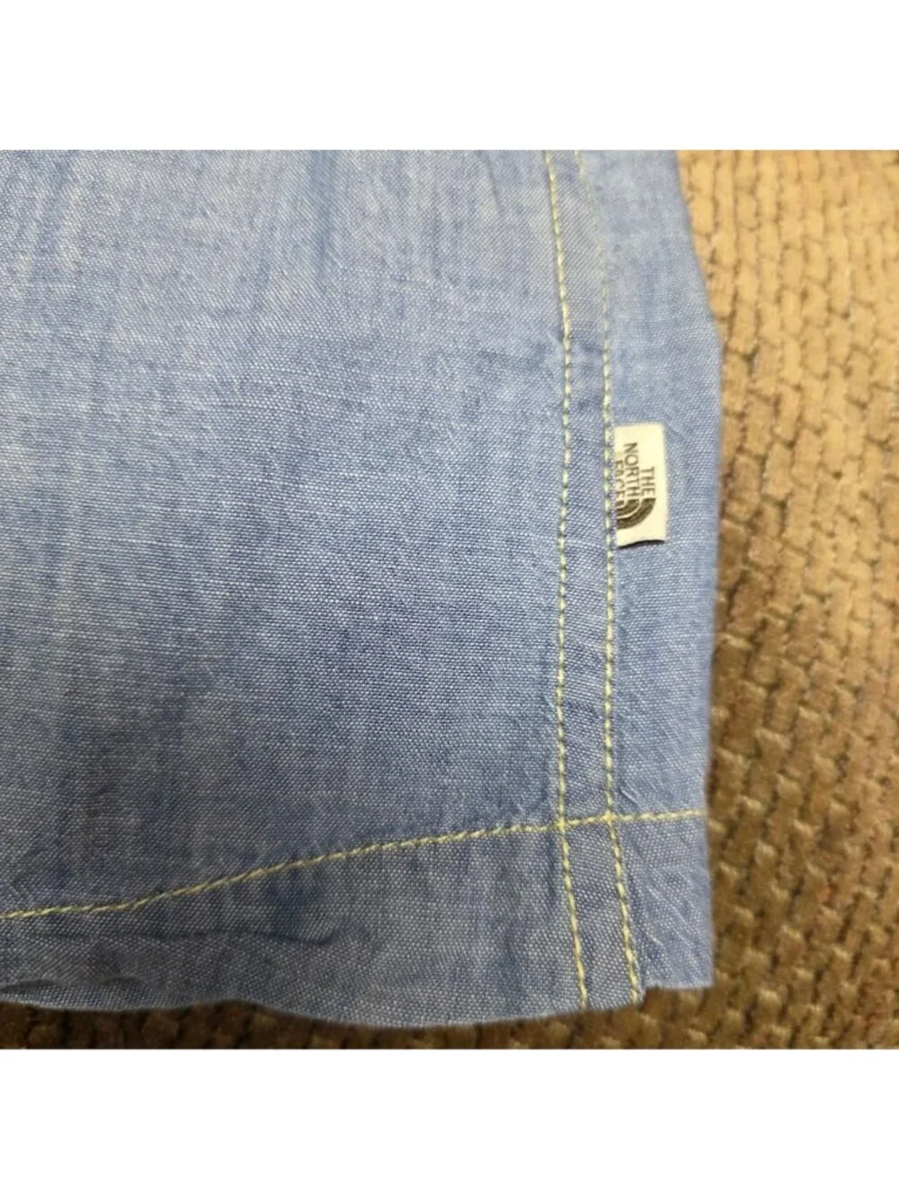 The North Face Berkeley Chambray Full Zip Shirt Jacket M Blue Casual Shacket